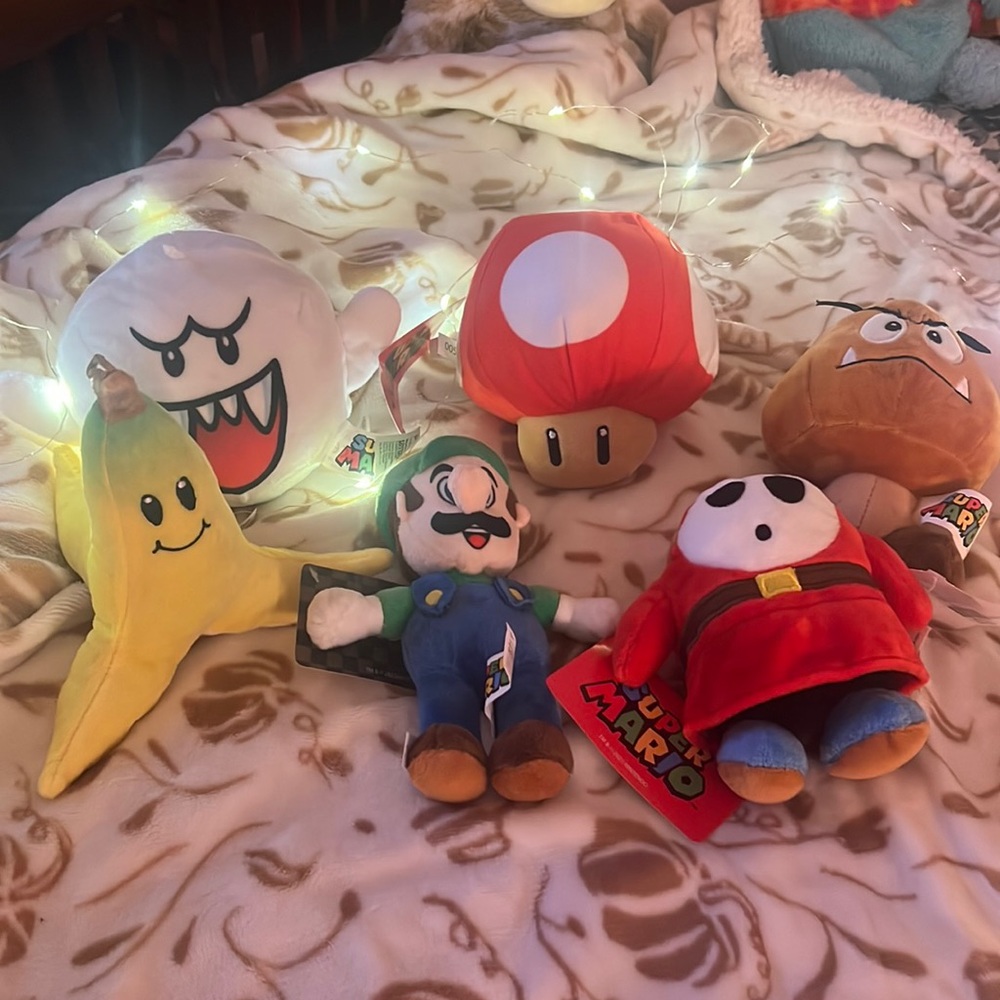 NWT Set of 6 Super Mario - Stuffed Plush Good Stuff